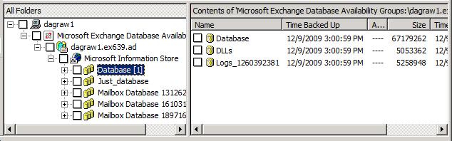 Performing backups and restores of Exchange Server, mailboxes, and public folders About restoring Exchange database data 143 7 From the NetBackup History pane, click the backup image that contains