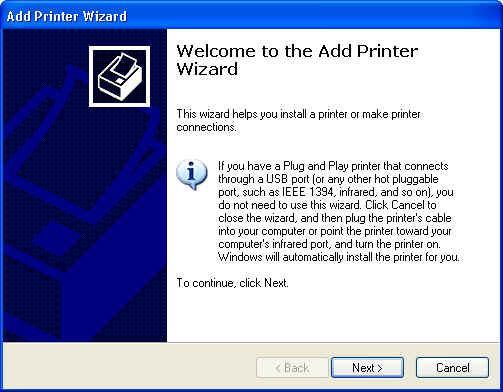 Setting Up Windows XP TCP/IP Printing Following is the