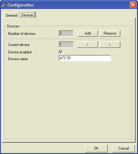 User Interface 3.2 System Configuration 3.2.2 Configuration-Options-Controllers When using a RS 485 multidrop network, it is necessary to specify how many controllers are connected to the PC.