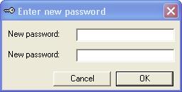 User Interface 3.3 Password 3.3 Password When the software is started some of the functions are disabled.