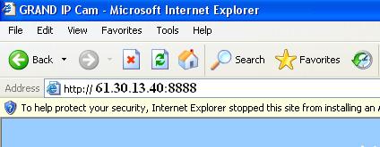 and assign a port number for the IP Cam Step3 : In the Remote Computer, please open the Internet Explorer, and