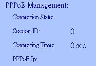 User Name / Password: Input PPPoE User Name and Password for automatic login PPPoE then click Apply button to update. 6.