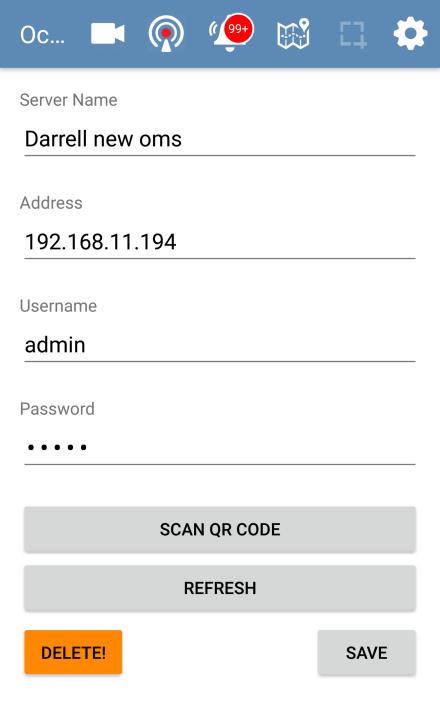 Configuring Ocularis 5 Mobile Ocularis 5 Mobile User Guide Figure 4 Delete a Server (Android) The