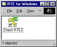 4. PORT SETTING AND CONFIRMATION OF CONNECTION 4.1. STATUS AFTER INSTALLATION When RTE for WIN32 is installed, an icon (Check RTE2) is added to the RTE for WIN32 group file in the Start menu.