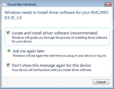 5.4. INSTALLING THE PC-CARD DRIVER IN THE WINDOWS VISTA ENVIRONMENT This section explains how to install the PC-Card driver under Windows Vista. 5.4.1.