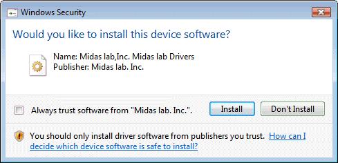 5.6. INSTALLING THE USB DRIVER IN THE WINDOWS VISTA ENVIRONMENT This section explains how to install the USB driver under Windows Vista.