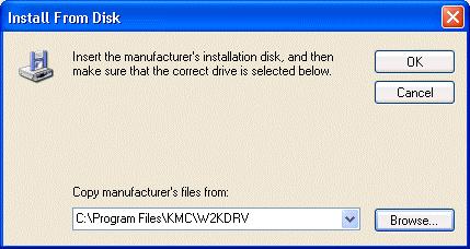 driver is to be extracted in the Copy manufacturer's files from text box.