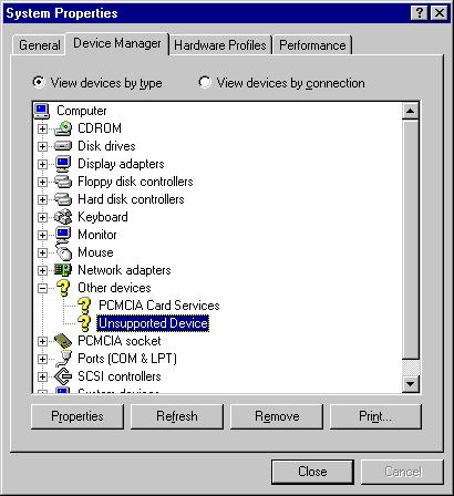 8) By clicking the Device Manager tab in the System Properties dialog box, you may