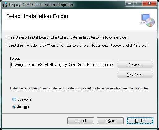 k) The following screen is displayed: You can select a different installation path - however, it