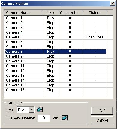 Chapter 9: Central Monitoring by Center V2 1. In the Subscriber Status section (No. 4 in Figure 9-1), right click one online subscriber and select Camera Monitor from the call-up menu. 2.