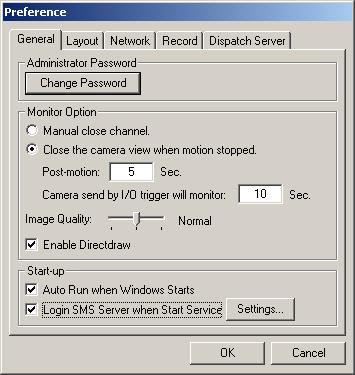 Chapter 9: Central Monitoring By Center V2 Configuring Center V2 Click the Preference Settings button in the main screen, and select System Configure to display the following Preference window.