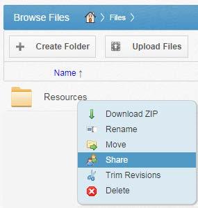 How to Share with Third Parties in the Web Portal You can share links to files directly with third parties, without using team shares.