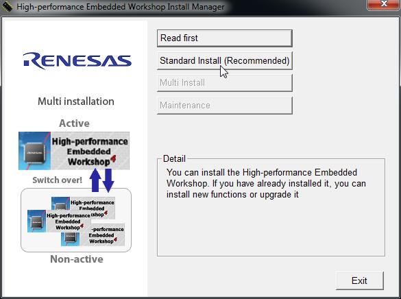 2.3 Install of Renesas Integrated Development Environment(M16C Series and R8C Family) Run the installed file nc30v600r00_ev.