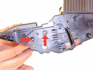 13 6) Remove the two screws from the left end cap.