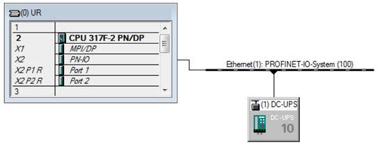 Close the two dialog boxes. The UPS1600 is connected with the subnet. 10.