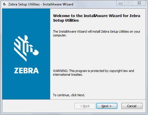 Run the Zebra Setup Utilities Installer 4. Save the program to your computer. (Optional if your browser gave you the option to run the program instead of saving it.) 5. Run the executable file.