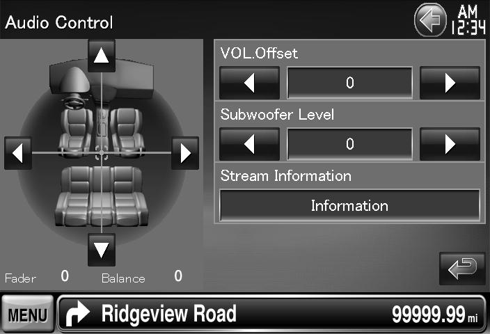 (page 6) Set each item Display the Audio Control menu In this manual, the above selection is indicated as: Touch [ ] > [ ].