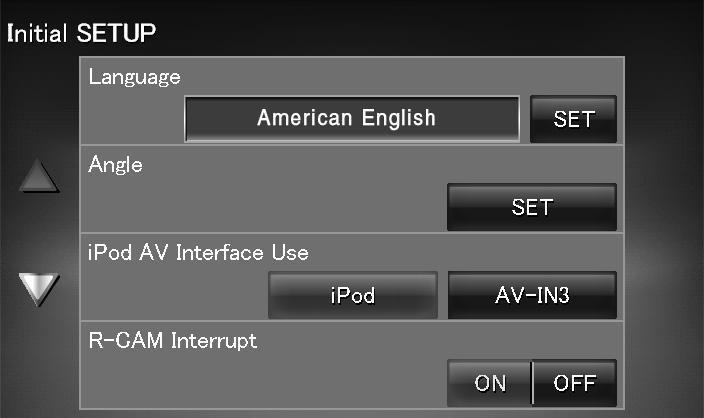 [Language] Select the language used for the control screen and setting items. (page 68) [Angle] You can adjust the position of the monitor.