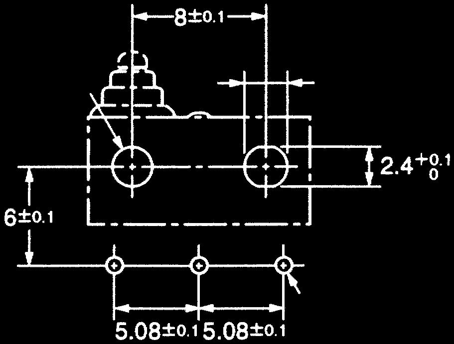 1) Three-2 PCB Cutout Dimensions (Reference) PCB Cutout Dimensions (Reference)