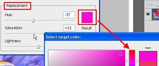 o Use the ADD TO SAMPLE Eyedropper tool, o Use the SUBTRACT FROM SAMPLE Eyedropper tool,, to add additional areas., to remove areas. 4. Use the FUZZINESS slider to adjust the color area.