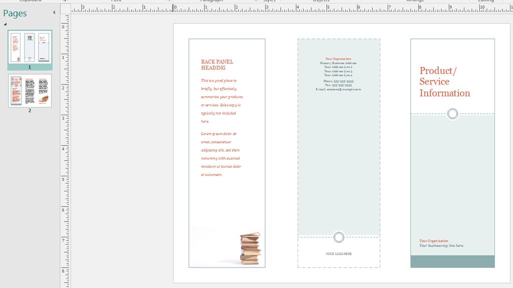 CREATE A TRI-FOLD BROCHURE MS PUBLISHER For anything from a trifold or 3-panel brochure to a flyer, a template is the fastest way to start a new publication.