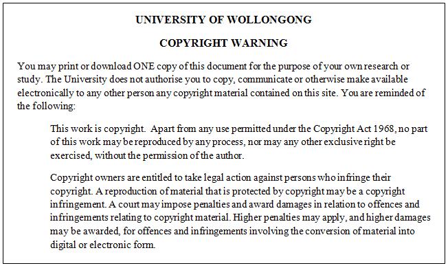 thesis, Department of Computer Science, University of Wollongong, 2003. http://ro.uow.edu.