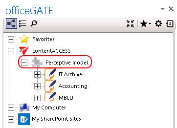 How to connect to the Datengut/Perceptive DMS in officegate. Click on contentaccess node in the pane, open its context menu and choose Settings from the list.