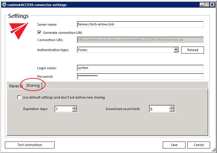 Configure the default values (default download count and expiration date) of sharing the files.