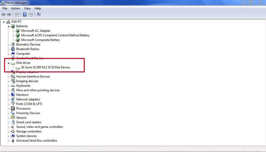 The hard drive is listed under Disk drives. Identifying the hard drive in Windows 8 1 Tap or click Settings on the Windows 8 Charms Bar.