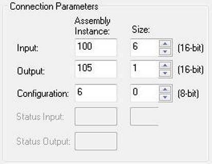 Access I/O data by using Input Instance 100 and Output Instance 103 (for E3 standard) or 105 (for E3 Plus) by default.