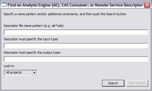Finding Analysis Engines by searching additional operations become possible. For instance, hovering the mouse over the remote descriptor will show the description metadata from the remote service. 1.