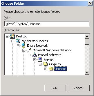 Installing 2D DESIGNER Dialog 6: Choose Network Folder Installation Path