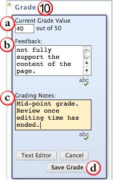6. To edit another student s contributions, select the student s name from the View Contributions By section found under the Grade area.