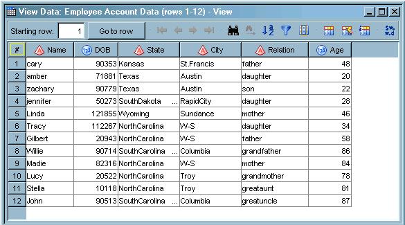 138 View the Data in the External File 4 Chapter 8 View the Data in the External File To view the data in the Employee Account Data external file, right-click on its metadata object in the Project