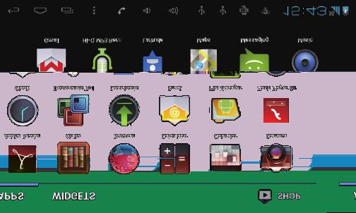 Shortcuts Long press your desired APK icon and put it on the desktop.