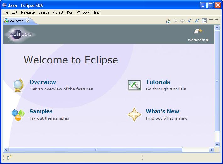 OpenStax-CNX module: m43473 2 Then the Eclipse welcome screen