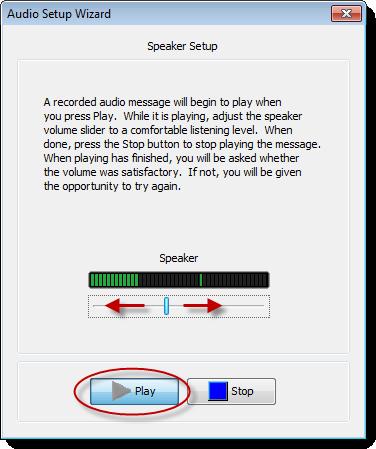 Audio Setup Wizard Instructions 1.