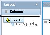 Exploring Your Analysis Displaying two or more hierarchies in a particular row or column in the crosstab is called nesting.
