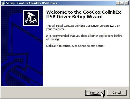 2) Windows Vista 64bit or Windows 7 64bit. Installation file: ColinkExUsbDriver-1.