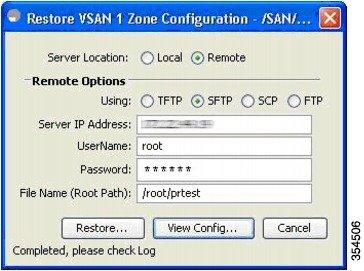 Restoring Zones Configuring and Managing Zones Restoring Zones To restore the full zone configuration using Fabric Manager, follow these steps: Step 1 Step 2 Choose Zone > Edit Local Full Zone