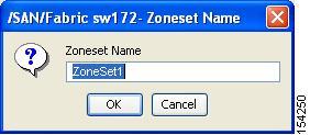 Configuring a Zone Using the Zone Configuration Tool Configuring and Managing Zones Figure 14: Create Zone Dialog Box Step 4 Step 5 Enter a zone name. Check one of the following check boxes: 1.