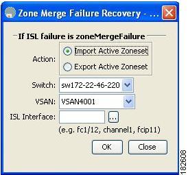 Importing and Exporting Zone Sets Using Fabric Manager Configuring and Managing Zones Exports the zoneset to the adjacent switch connected through VSAN 5.
