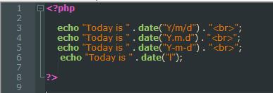 Example The example below formats today's date in three different ways: Automatic Copyright Year Use the date() function to automatically update the copyright year on your website.