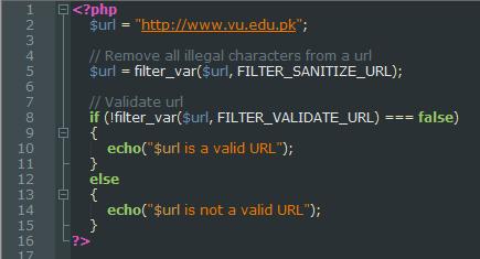 Sanitize and Validate an Email Address The following example uses the filter_var() function to first remove all