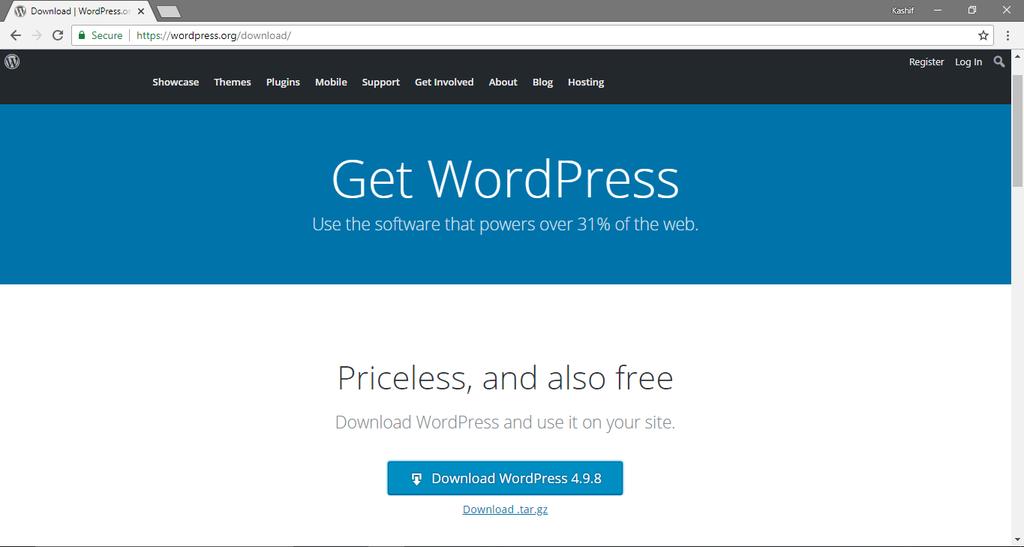 Download WordPress latest version After extracting, copy wordpress folder in www