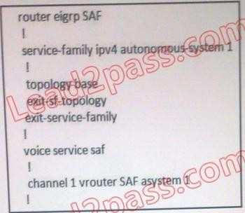A. The Cisco Unified Communications Manager Express will not be able to register with the Cisco SAF Forwarder because the service-family external-client configuration is missing. B.