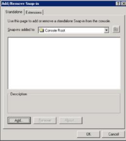 122 Installation and Configuration Figure 62 Add/Remove Snap-in 6 Select Group Policy Object Editor and click Add