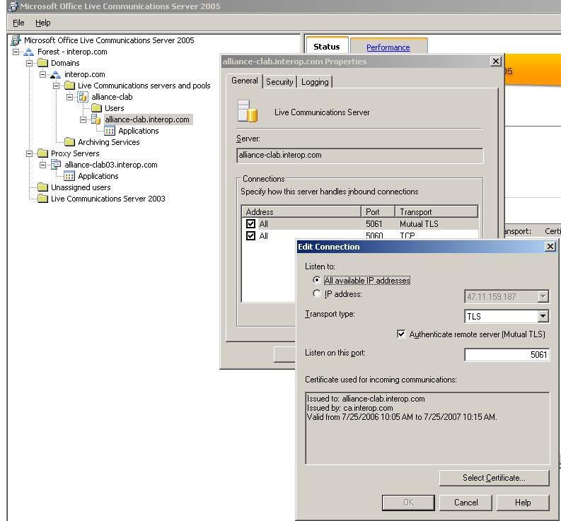 204 Installation and Configuration Figure 116 Enable Incoming TLS connections 6 Configure the default certificate used