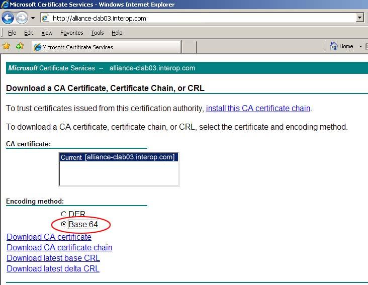Configuring Transport Layer Security (TLS) 207 Figure 119 Add Microsoft CA Certificate 9 Open the saved file in Notepad and copy its