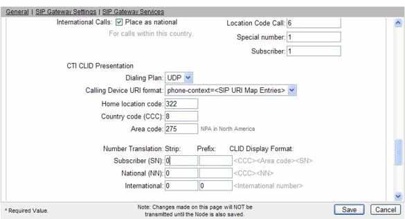Standard Edition 243 Figure 137 SIP URI Map Figure 138 SIP CTI Services 7 Confirm that the SIP CTI Services settings match the settings